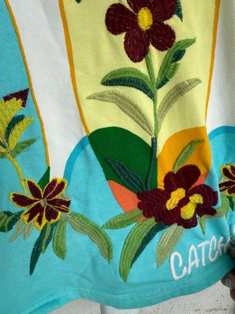 NWT Anthropologie Celandine Catching Waves Poncho Hooded Cover-Up Size Small - Picture 6 of 14